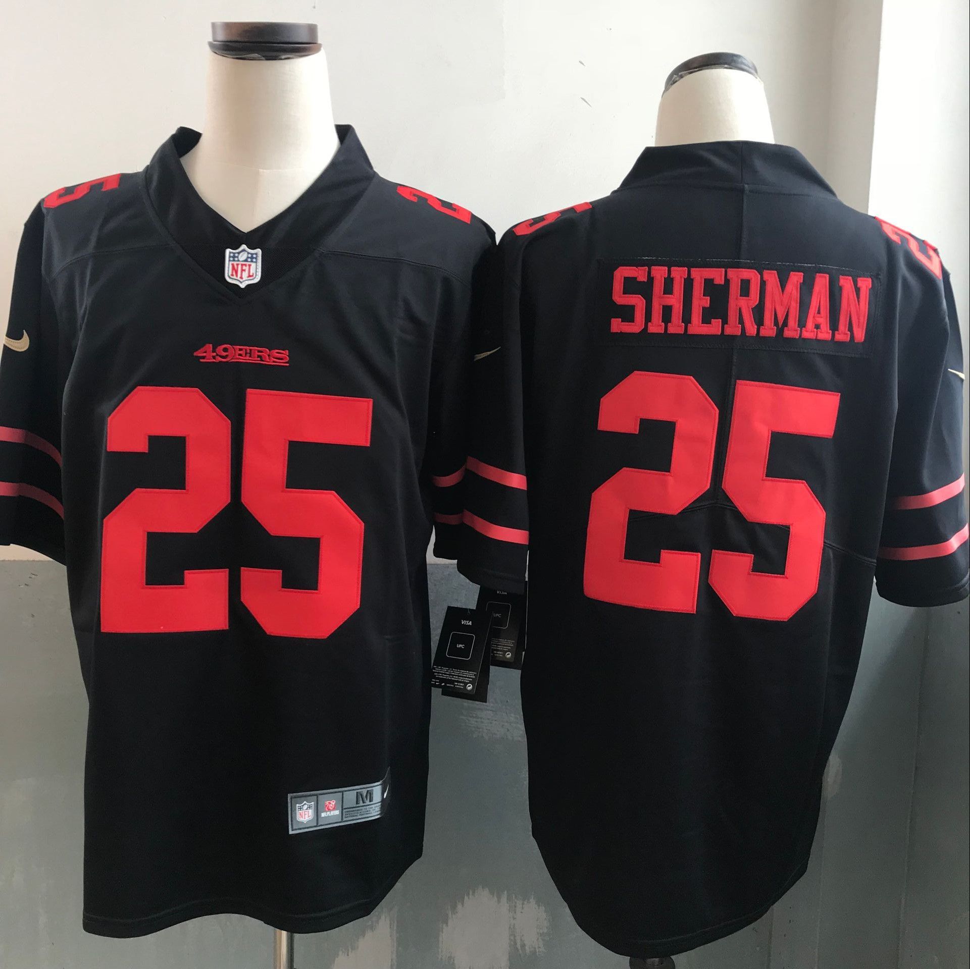 Men San Francisco 49ers #25 Sherman Black Nike Vapor Untouchable Limited NFL Jerseys